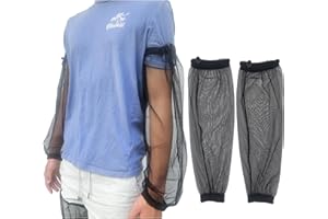 AGGAFA Mosquito Net Arm Sleeves, Protect your arms from Mosquitos, Bugs, Gnats, Flies, and No-see-ums when Outdoor Activities