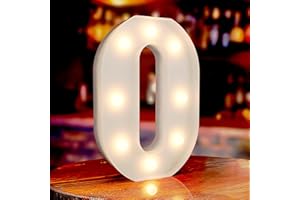 ISTHKUBW Marquee Letters O, Led Letter Lights, 26 Alphabet Battery Powered LED Light Up Name Sign, Decorative Lighted Standing Letters for Graduation Party Night Light Wedding Birthday Room Bar Wall Decor