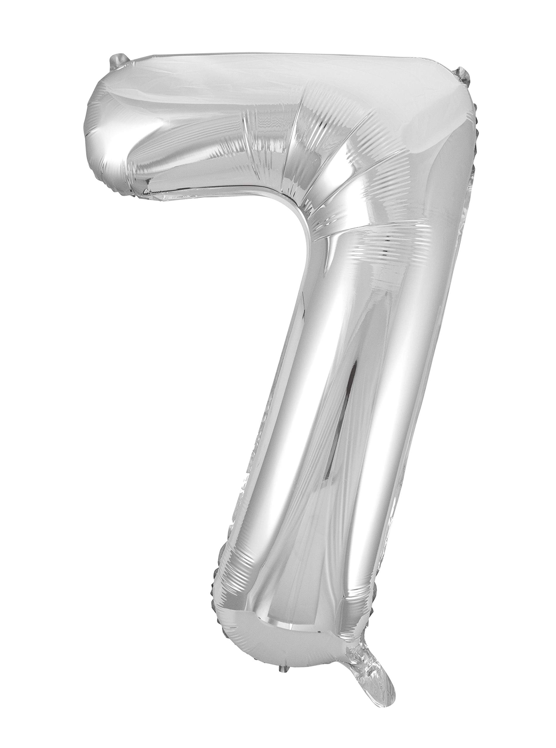 Idena 38232 Number 7 Foil Balloon, Silver