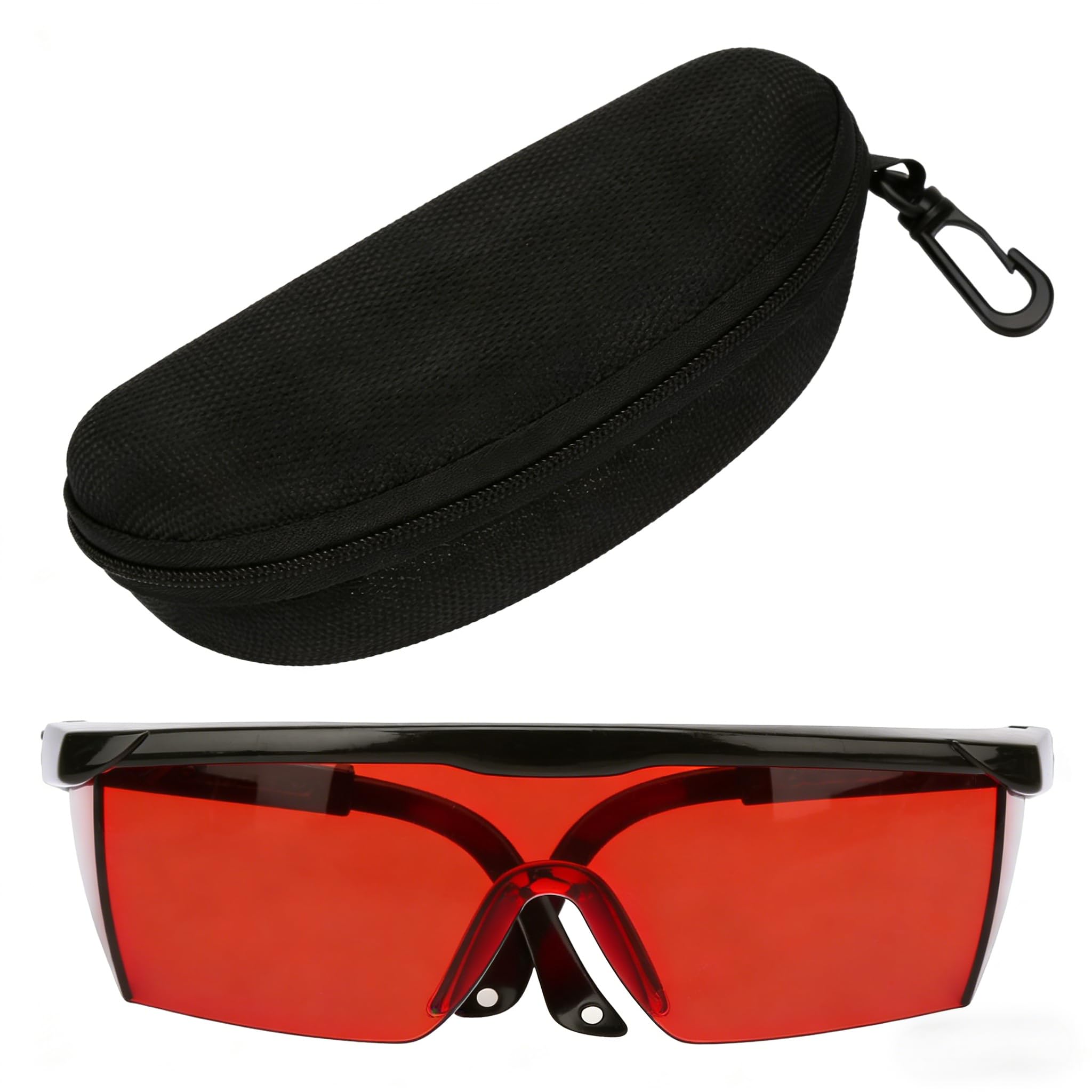 Yuecoom Laser Protective Glasses, Portable PC Eye Laser Protection Glasses Laser Safety Anti laser Glasses for All Direction for Hair Removal Blue Light UV Sanitize(Red)