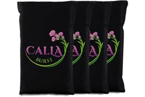 CallaBurst Activated Charcoal Odor Absorber - 4 Pack, 60gm Natural Bamboo Charcoal Air Purifying Bag - Nature-Friendly Freshener for Home, Car, Pets - Long-Lasting & Reusable