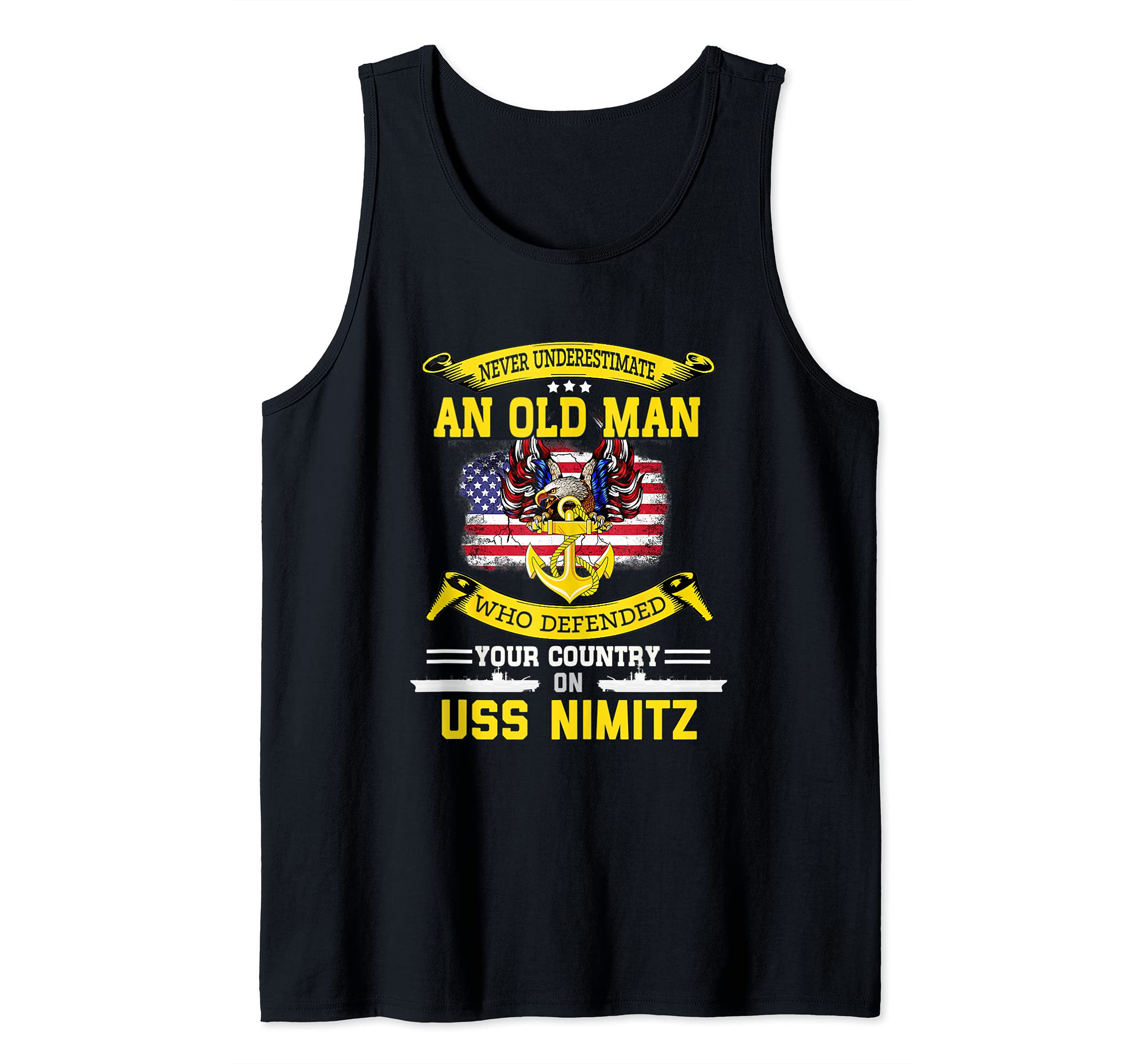 Never Underestimate USS Nimitz CVN-68 Aircraft Carrier Tank Top
