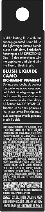 e.l.f. Camo Liquid Blush Orange High-Pigment Dewy Finish Vegan Cruelty-Free view 6