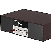 LONPOO Stereo System Systems with CD Player, 40W CD Players for Home, Bluetooth, USB Playback, FM Radio, Aux-Input, Earphone Port