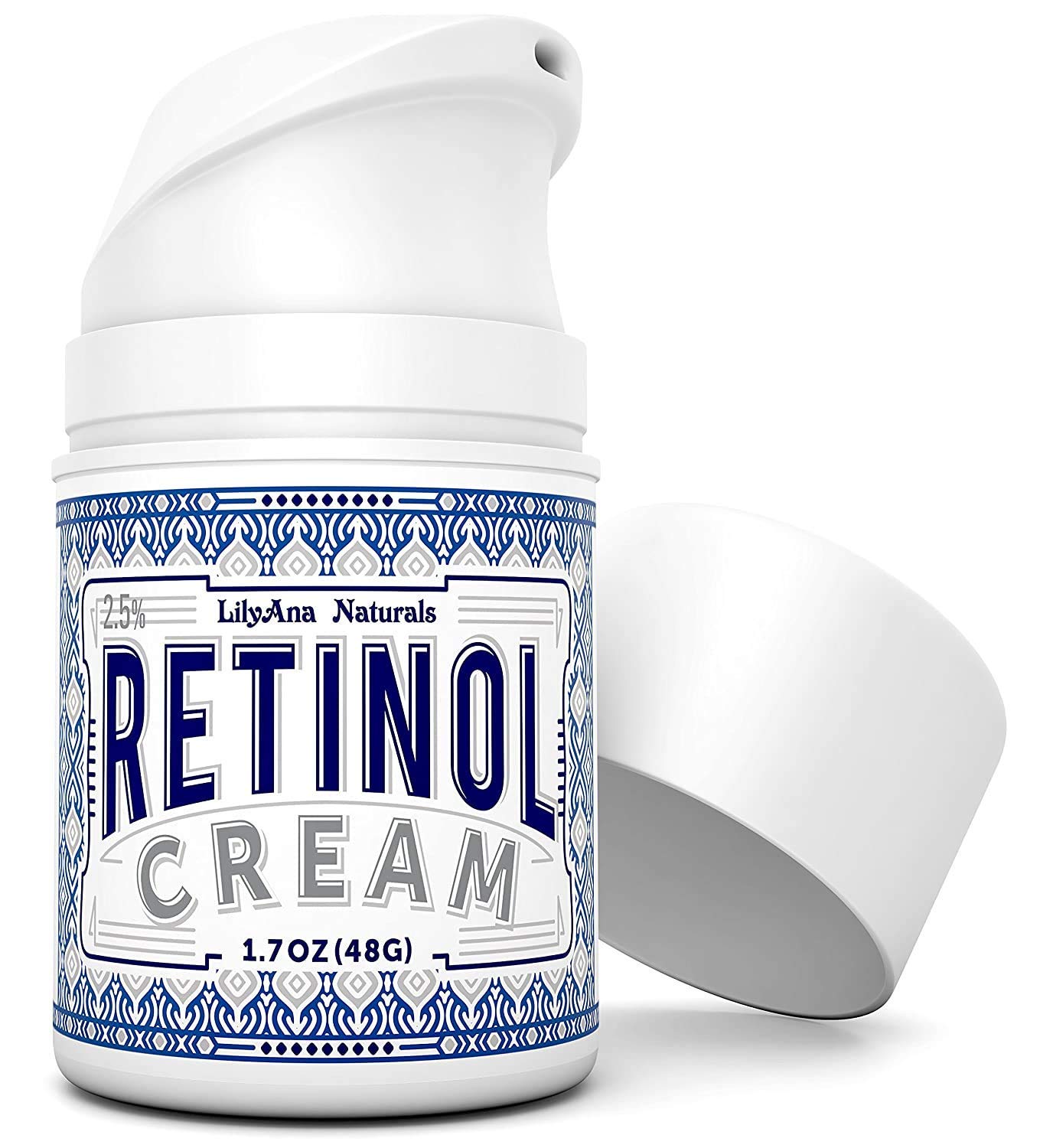 LilyAna Naturals Retinol Cream for Face - Retinol Cream, Anti Aging Cream, Retinol Moisturizer for Face, Wrinkle Cream for Face, 2.5% Retinol Complex - 1.7oz: Beauty