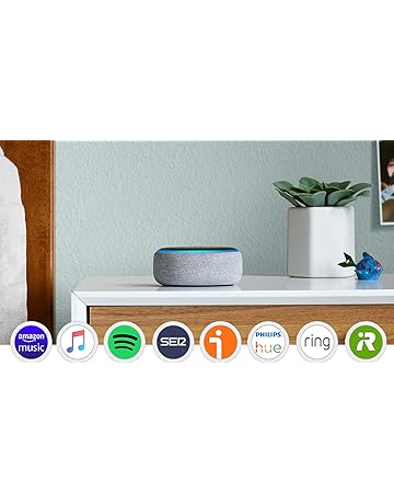 Echo Dot (3.ª generación) Reacondicionado Certificado - Altavoz inteligente con Alexa, tela de color gris oscuro