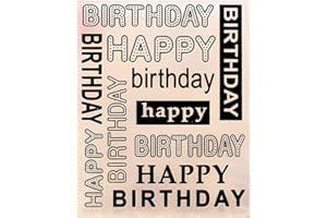 Kwan Crafts Happy Birthday Plastic Embossing Folders for Card Making Scrapbooking and Other Paper Crafts, 10.6x14.5cm