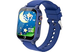 EASTONEC Smart Watch for Kids Gift for Boys Toys Age 8-10, Kids Watch for Boys 8-12 with Video Camera Music Player Educational Birthday Gifts for 6 7 8 9 10 11 12 Year Old Boys (Blue)