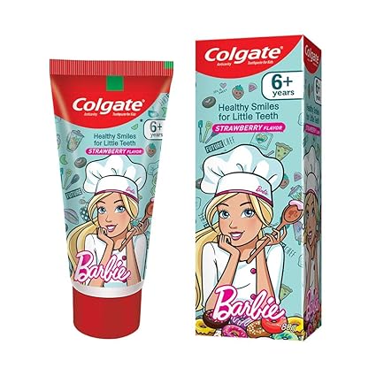 Colgate Anticavity Kids Barbie Toothpaste (6+ years), Strawberry flavour - 80g