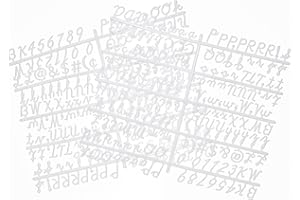 VESKAOTY Cursive Letters for Felt Letter Boards,348 Pieces Including Letters, Numbers & Symbols for Changeable Plastic Message Boards (White)