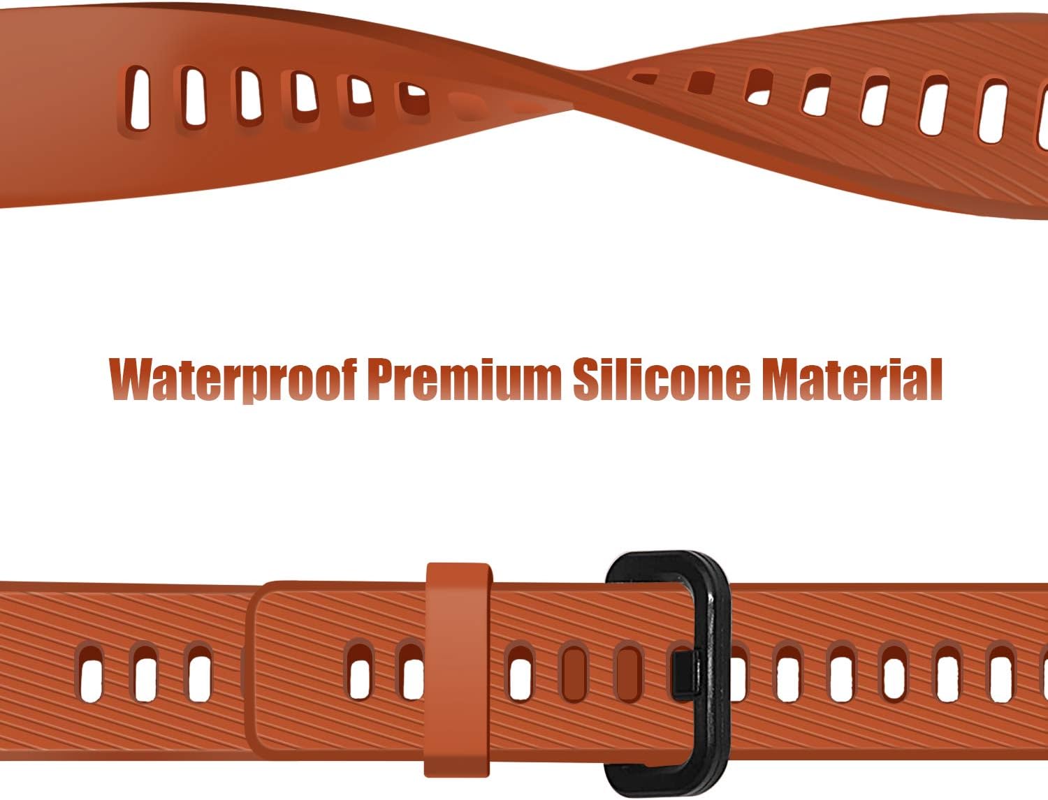 teyiwei Orange Soft Silicone Wrist Strap Compatible for Band 3 Pro Replacement Watch Band Bracelet Compatible with Band 4 Pro - Image 5