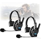 SYNCO XTALK XPRO2 Wireless Intercom Headset System MasterFree for Team Work | Full Duplex 2.4G Wireless Headset System, 1640Ft &amp; 24H battery, AEC Echo Cancellation for Boat Team Live Show Stage Event