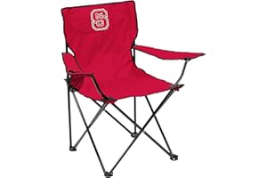 Logo Brands NCAA North Carolina State Wolfpack Quad Chair, Unisex Adult Chair with One Cup Holder, Team Color, One Size