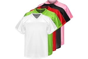 Rioofinx Youth Blank Football Jersey for Boy's, Kid's Athletic Practice Sports T-Shirt Hip Hop Jersey for Party
