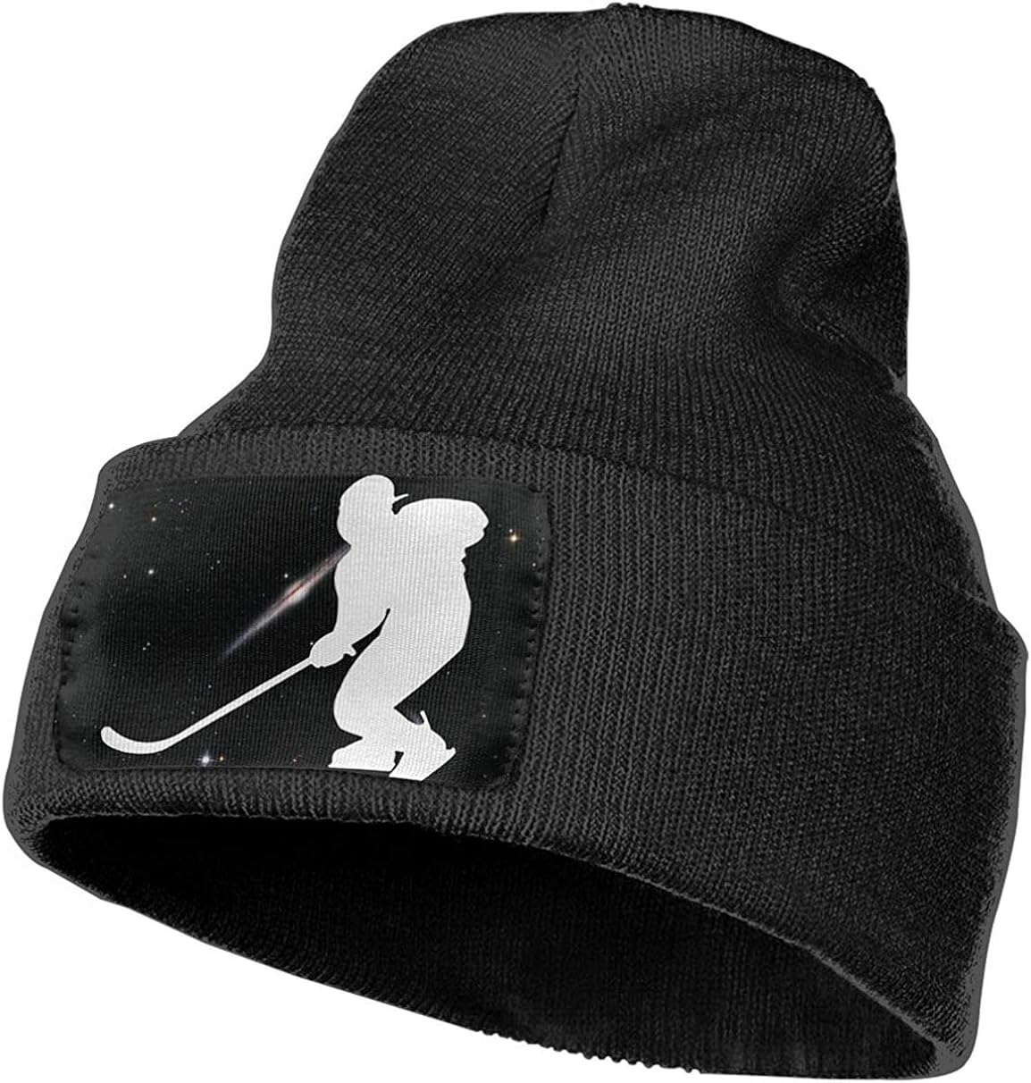 Ice Hockey Ski Cap Men Women Knit Hats Stretchy & Soft Beanie Black at
