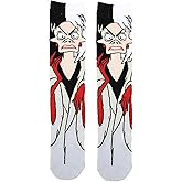 Grand Clothing Outlet Cruella Villian Dalmations 360 Character Socks White