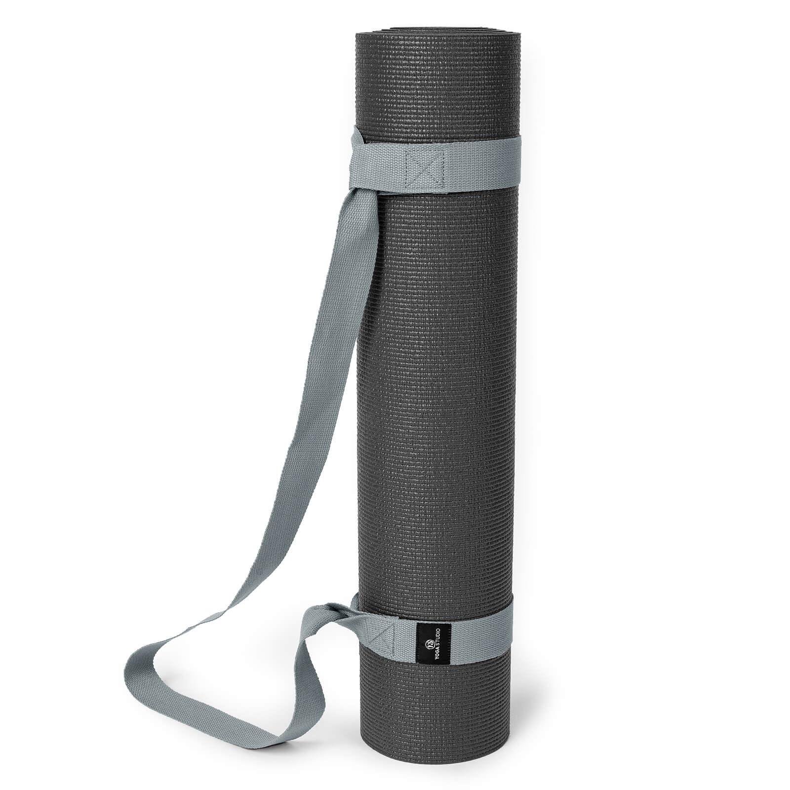 Yoga Studio Yoga Mat Carry Strap - 4 x 137cm, Multipurpose Mat Strap with Adjustable Loops, Strap and Carrier Combined (The yoga mat in picture is for illustration purposes only.) (Light Grey)