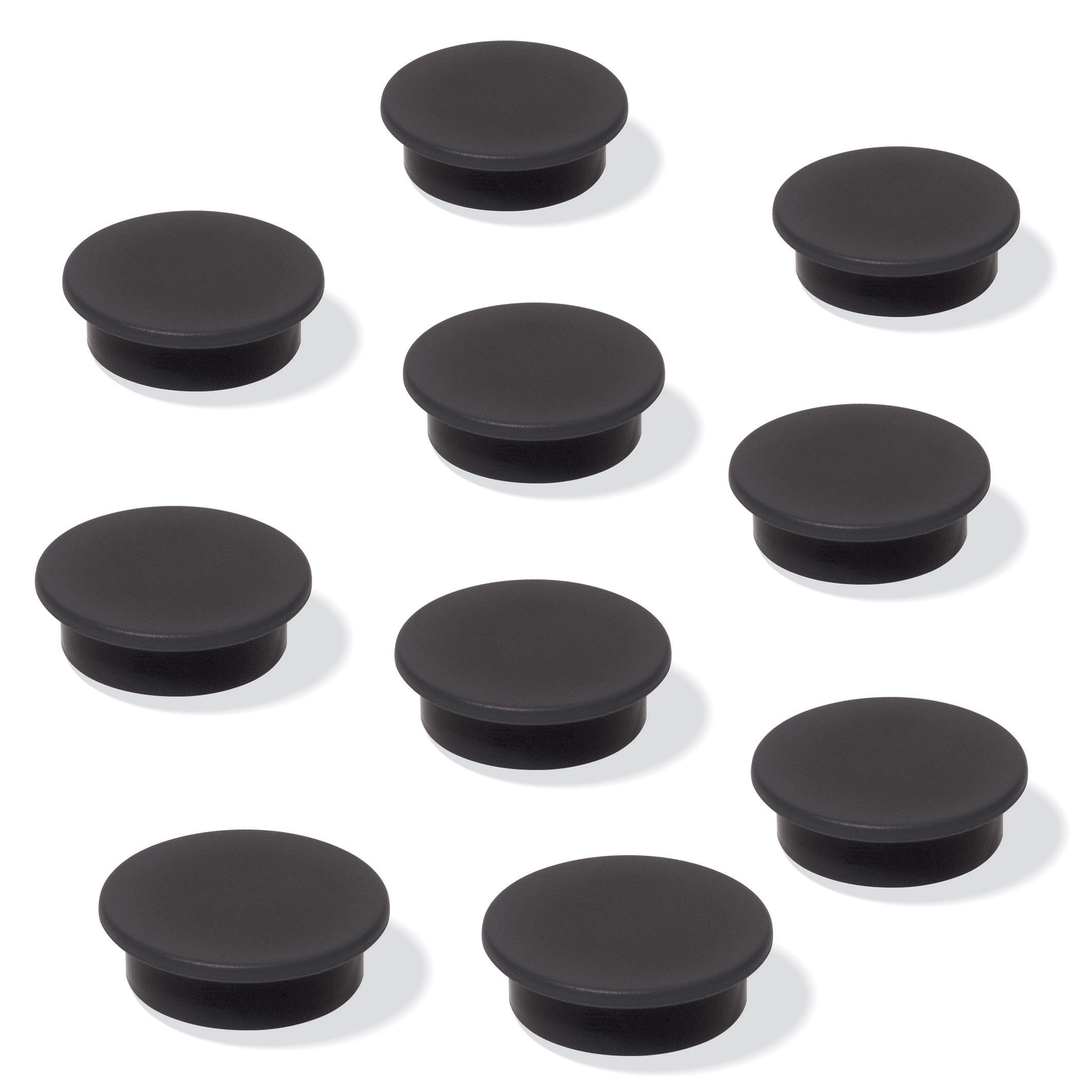 SIGEL MU196 Magnets for WhiteBoards / magnetic Boards / fridge, Ø 2.5 cm, Black, 10 Pieces