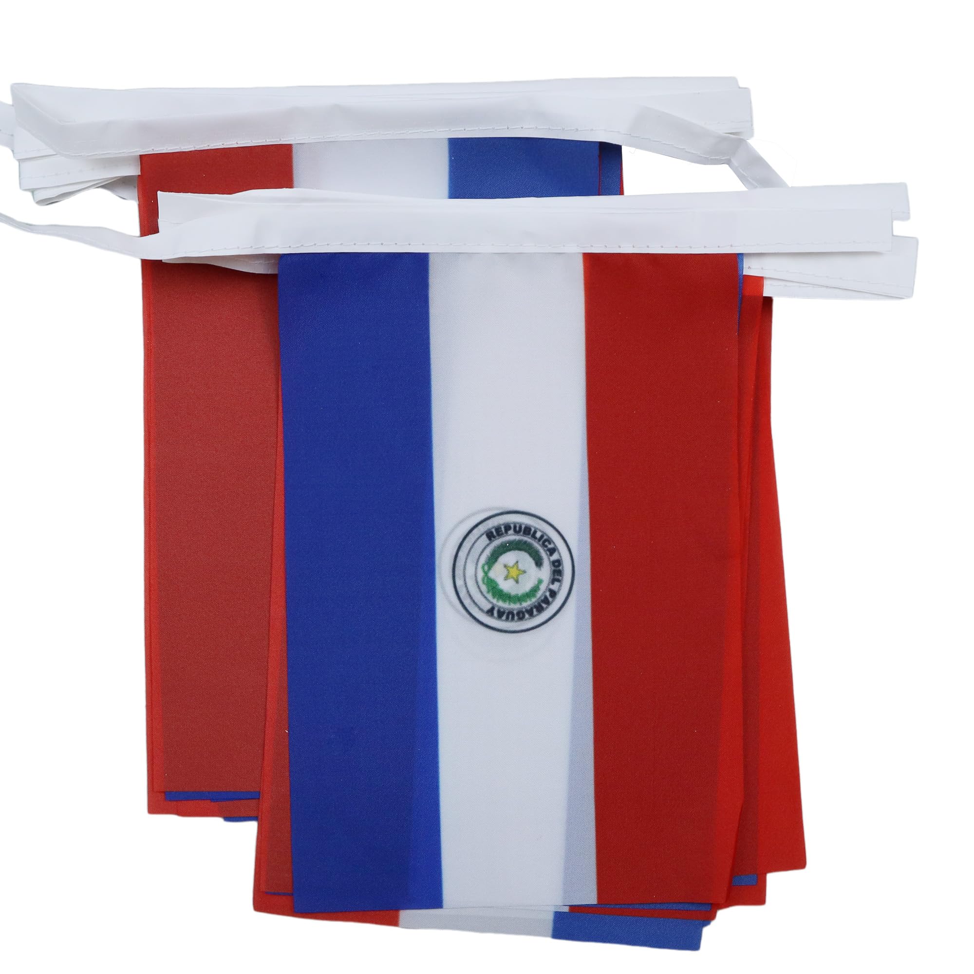 AZ FLAG Paraguay Bunting Flag, 20 Ft Garland with 20 Small Paraguayan Flags 8'' x 6'', 100% Polyester String Pennant, 6 meters — image 1