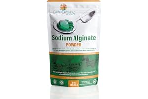 CAPE CRYSTAL Sodium Alginate 100% Food Grade | Natural Thickening Powder & Gelling Agent for Cooking (2-oz.)