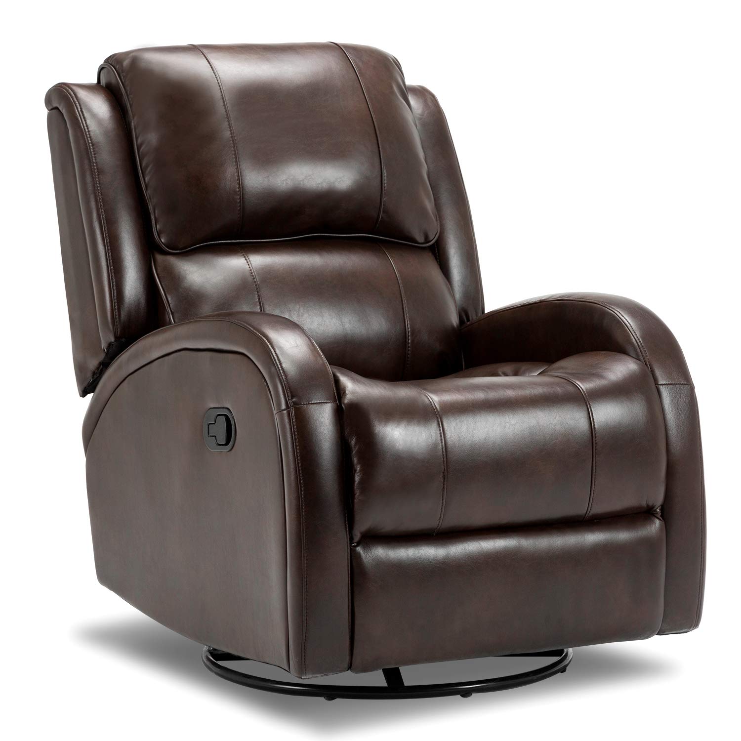 Buy Bonzy Home Glider Swivel Recliner Chair PU Leather Overstuffed