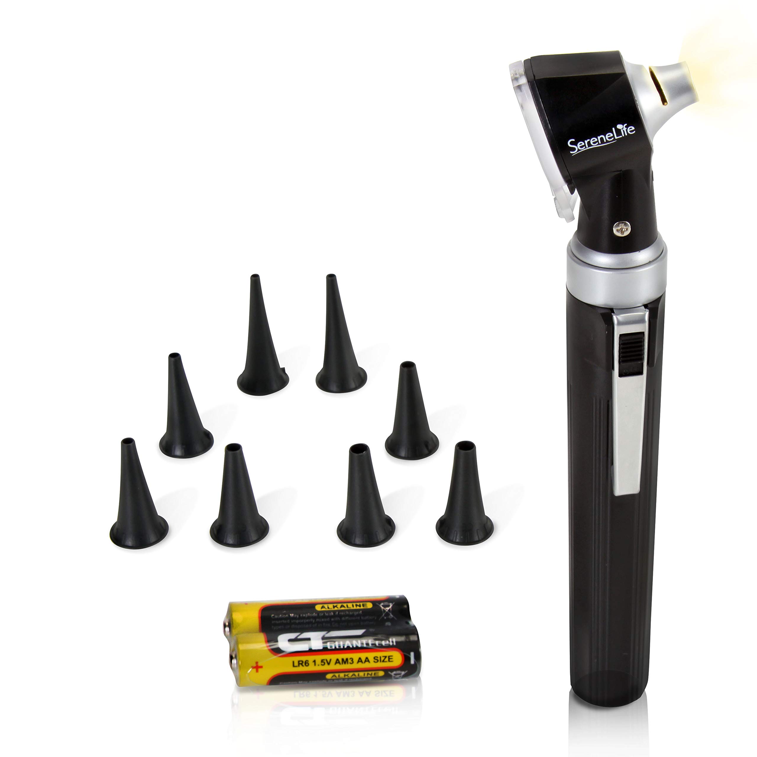 Photo 1 of **WON'T POWER ON POSSIBLY MISSING ANOTHER BULB** SereneLife Compact Otoscope Ear Checker - Fiber Optic Digital Bright LED Ear Light Design Battery Operated & 3X Magnification - Washable Speculum Tip for Pediatric Adult & Veterinary - SLOTOSPE008.5