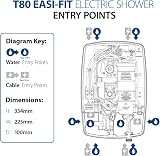 Triton Showers T80 Easi-Fit 10.5kW Electric Shower White with Hose & Head view 8