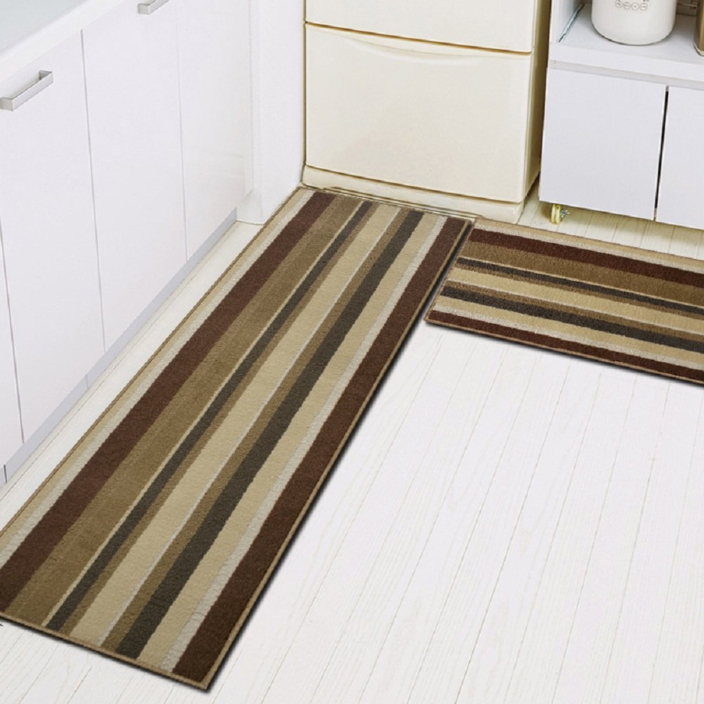2PIECE NonSlip Kitchen Mat Rubber Backing Doormat Runner Rug Set eBay