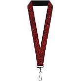 Buckle-Down Lanyard - 1.0" - Bandana/skulls Black/red Accessory