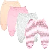 123 Bear Baby Soft Cotton Spandex Pants with Feet