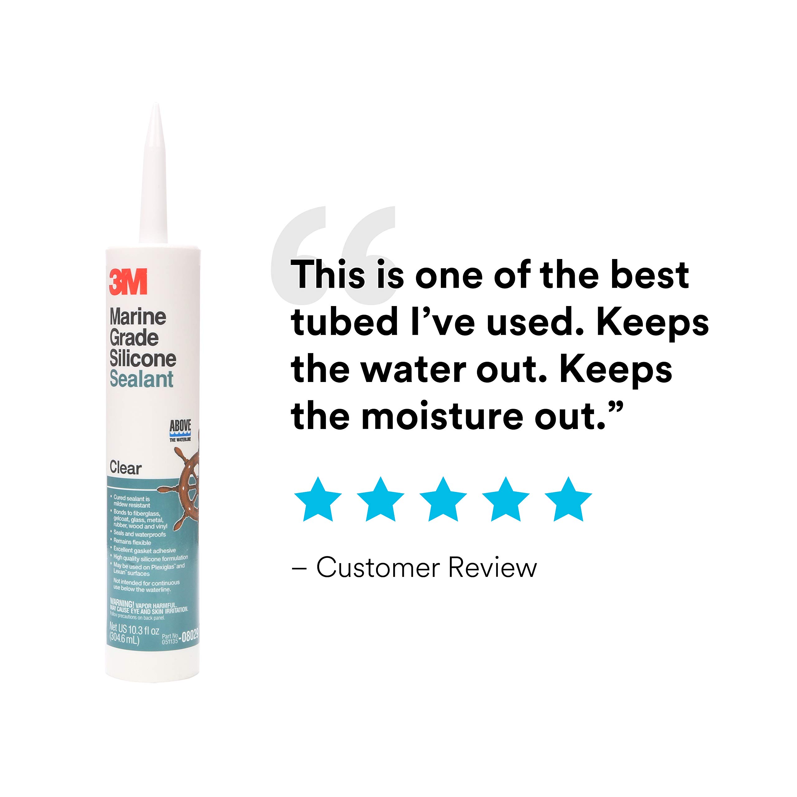 3M Marine Grade Silicone Sealant, Clear, PN08029, 304 mL Cartridge Buy Online in UAE. Lawn