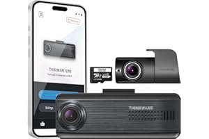 THINKWARE Q200 2CH Dash Cam 2K Front 1080P Rear Car Dashboard Camera, WiFi, WDR, Speed Red Light Alerts, ADAS, 256GB Max, Par