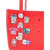 Vagocom 8Pcs Nurse Themed Charms Accessories for Simply Southern Totes and Bogg Bags,Inserts Decorative Accessories for Beach Bags