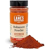 Lane’s Habanero Powder, 7.5 oz - Hot & Spicy Ground Habanero Pepper Powder Seasoning Blend with Chili de Arbol & Black Pepper, All-Natural, Gluten-Free, No MSG - Great for Rubs, Sauces & Marinades