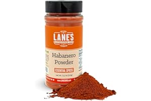 LANE'S Lane’s Habanero Powder, 7.5 oz - Hot & Spicy Ground Habanero Pepper Powder Seasoning Blend with Chili de Arbol & Black Pepper, All-Natural, Gluten-Free, No MSG - Great for Rubs, Sauces & Marinades