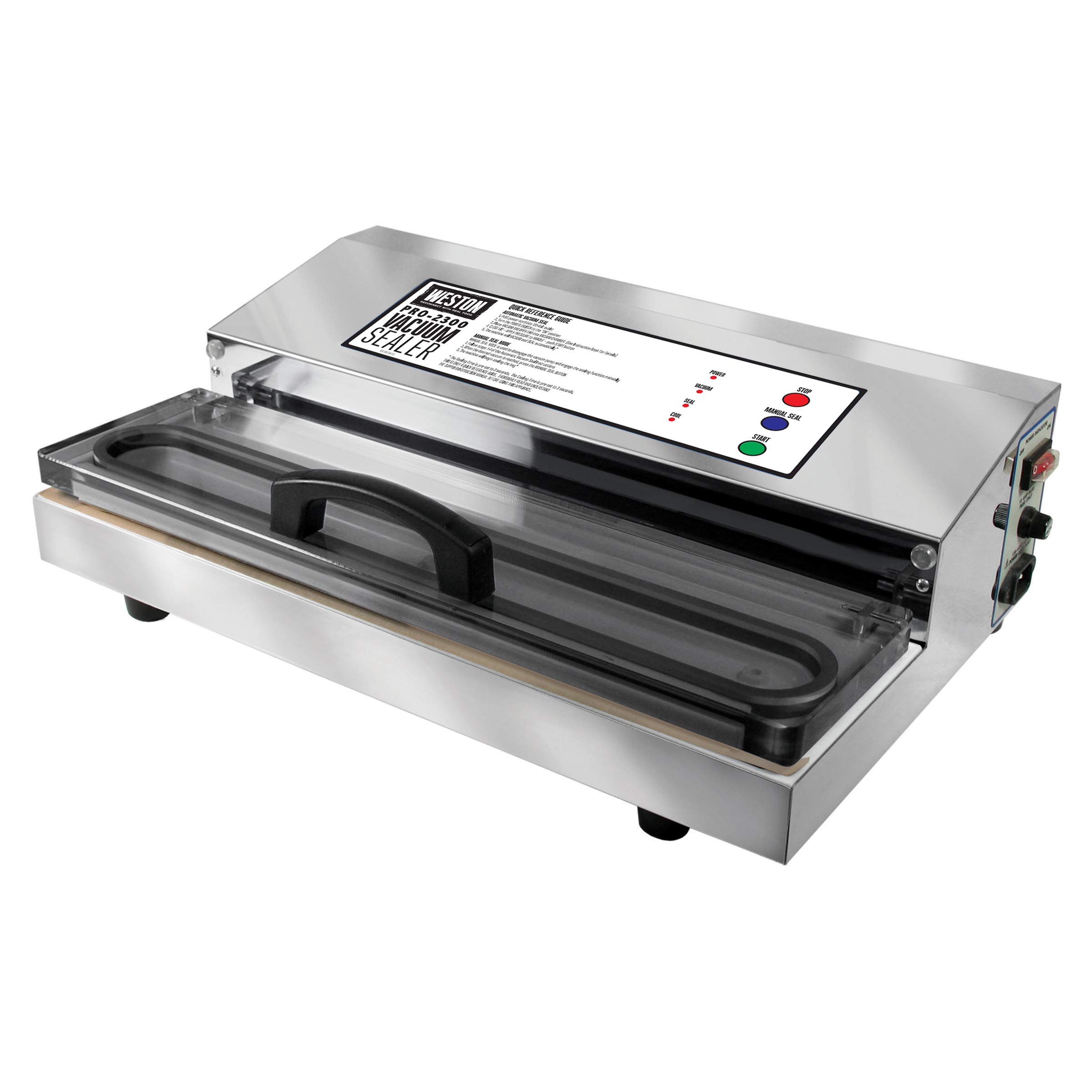 Weston Brands Vacuum Sealer Machine for Food Preservation & Sous Vide, Extra-Wide 5mm Bar for Sealing Bags up to 16