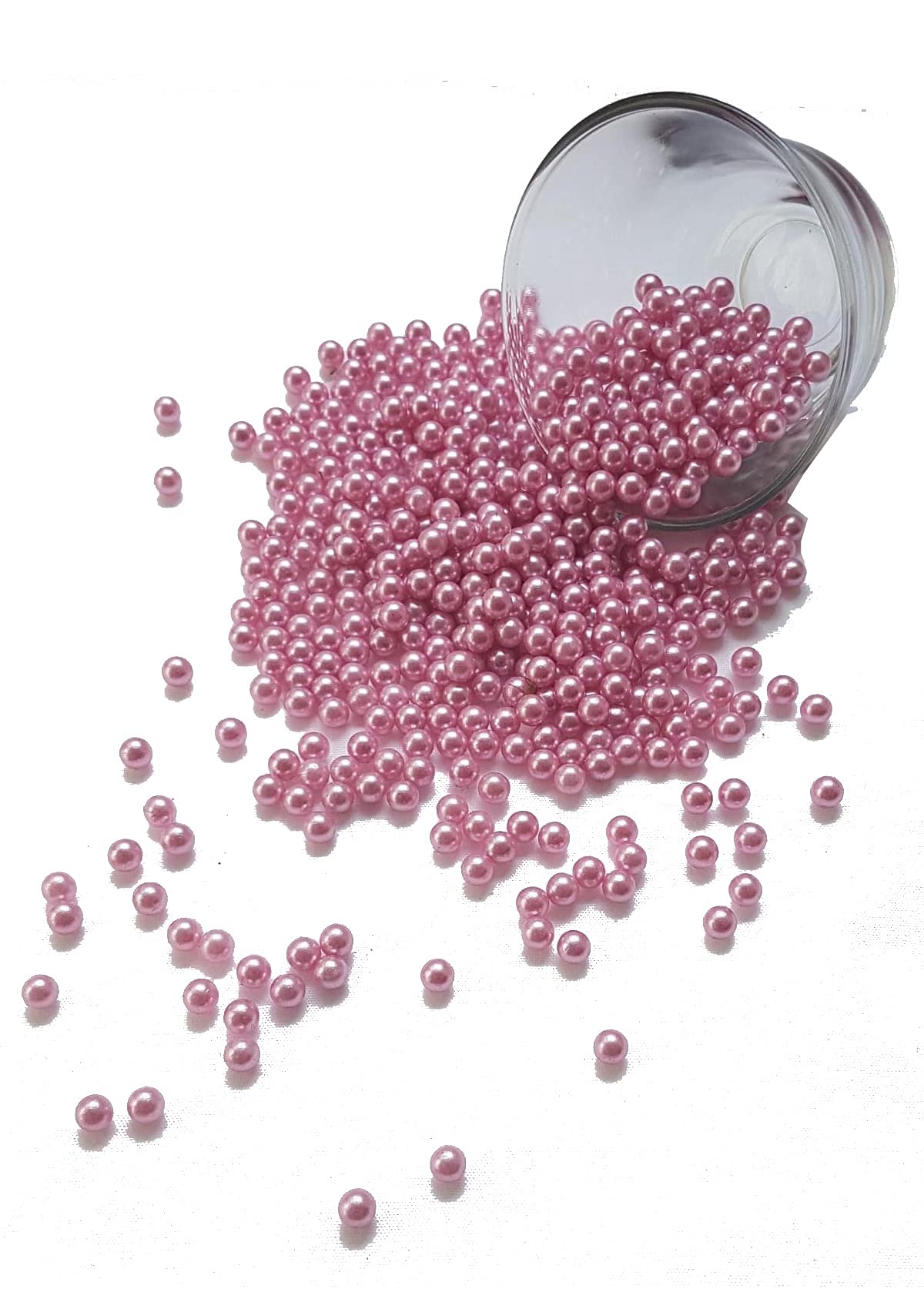 Luster Faux Pearl Beads – No-Hole Round Acrylic Beads for Vase Fillers, Table Scatter, Wedding & Party Decoration (1000pcs) (Baby Pink)