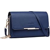 Roulens Small Crossbody Bag for Women,Cell Phone Purse Women's Shoulder Handbags Wallet Purse with Credit Card Slots