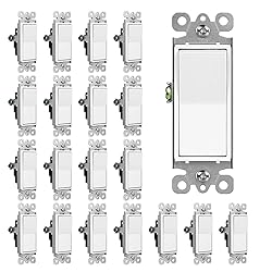 CML Single Pole Decorator Light Switch, 20 Pack