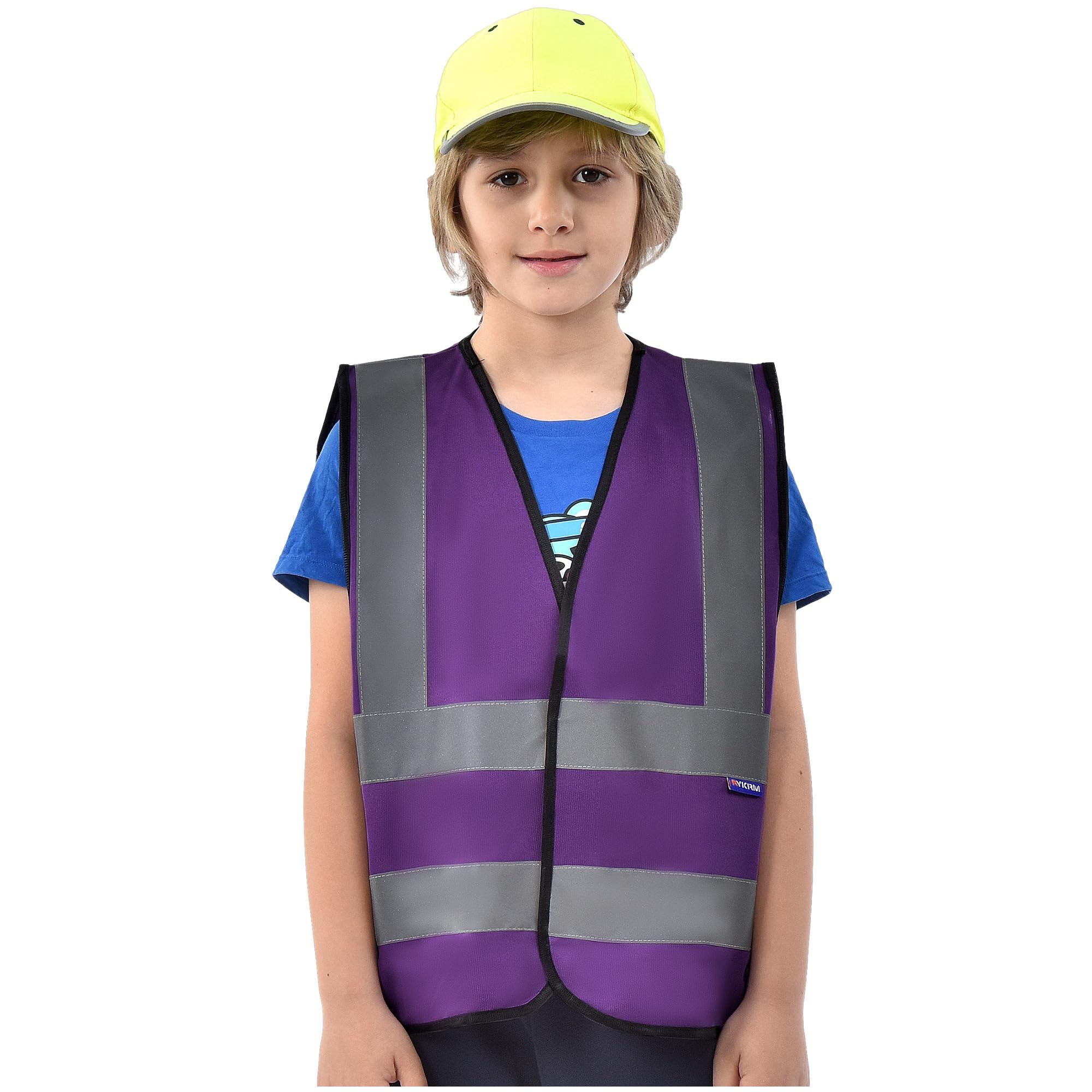 AYKRM Purple Child's High Vis Reflective Safety Vest 2-5Y
