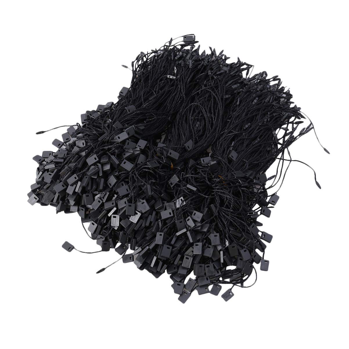 950Pcs Black Tag String Nylon Lock Black Tag String Nylon String Snap Lock Pin Loop Fastener Hook Ties Price Tag Fasteners with Snap Lock