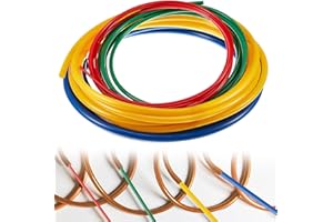 Relaxweex 4pcs 4 M Conditioning Copper Tubing Pipe Extension Kit 1/4" 1/2" 3/8" 5/8" Copper Tubing Bender Kit with PE Plastic Strips for Air Conditioning Systems