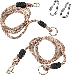A AIFAMY Tree Swing, Adjustable Hammock Hangings Safer Nylon Rope,Tree Swing Hanging Strap Kit, Holds Up to 650 Lbs, 6 Feet, Pack of 2