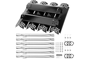Barbqtime 6 Burner Grill Replacement Parts for Nexgrill 720-0898,720-0896CA, Porcelain Steel Grill Flame Tamers & Igniters & Burners Replacement for Nexgrill