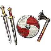 Liontouch - Viking Set - Foam Swords, Shield, & Axe | for Boys Aged 3+ Years | Workshop Master Sven's Authentic Warrior Toys for Pretend Play | Weapon Accessories for Roleplay & Berserker Costumes