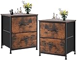 Sweetcrispy Nightstand Set of 2 with 2 Storage