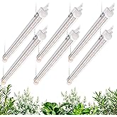 Bstrip Grow Light, 2FT 144W (6 x 24W) Grow Lights for Indoor Plants Full Spectrum with 660nm Red LEDs, 3686K T8 Plant Lights 