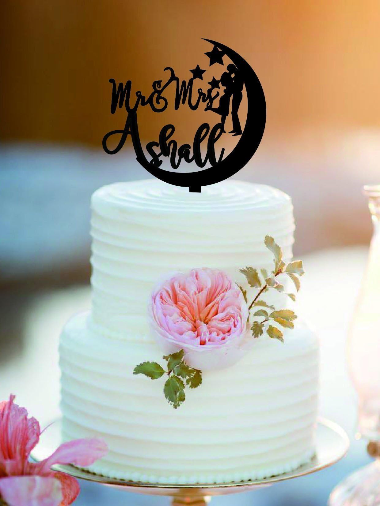 Couple on the Moon Cake Topper/Forest them party