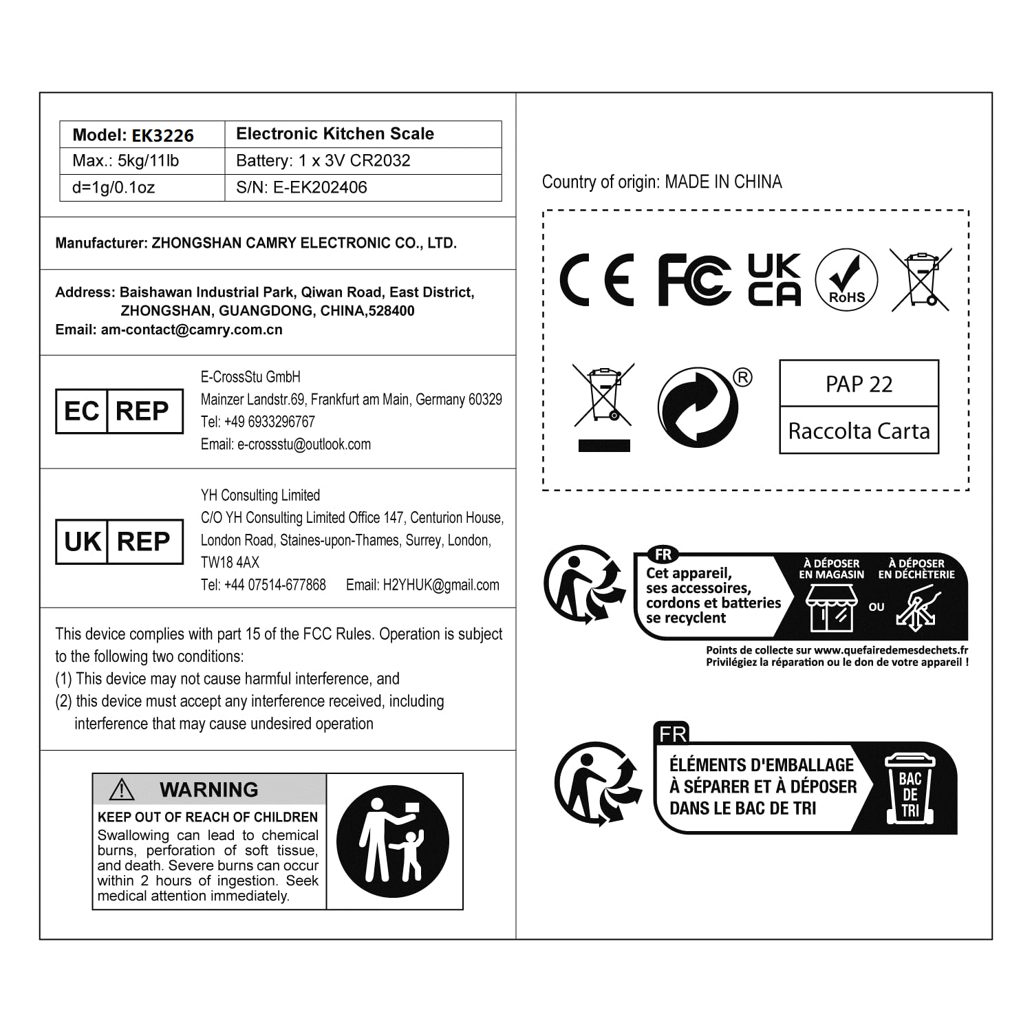 Food Scale, NUTRI FIT Digital Kitchen Scale Weight Grams and Ounces for Weight Loss, Accurate Cooking Baking Scale LCD Display Max 11lb 1g Increment with Wide Stainless Steel Platfrom, Black