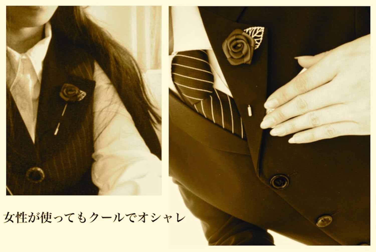 Amazon Aideaz ローズ デザイナーズ ラペルピン ピン ブローチ 結婚式 スーツ パーティ 等にも ピンク ブローチ 通販